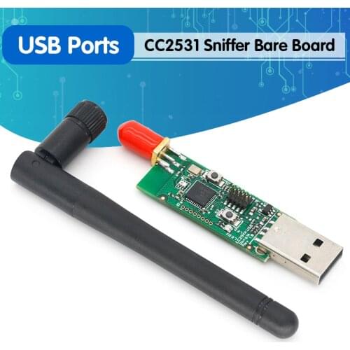 Wireless Zigbee CC2531 Sniffer Bare Board Packet Protocol Analyzer Module USB Interface 4.0 Bluetooth Module with Antenna