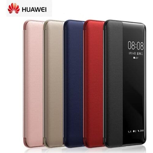Smart View Flip Cover Leather Phone Case For Huawei P40 P40 Pro P30 P30 Pro Mate 20 30 Mate 30 Pro Window Slim Funda Hard