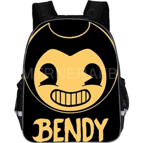 Childrens' School Backpack Cartoon Game Design Students School Bag The-Ink-Bendy-Machine Teenagers Book-Bags Mochila
