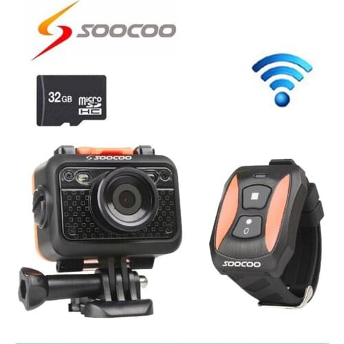 32GB+Original Soocoo S60 1080P Full HD Waterproof 60M SOS Light Sports DV with Remote Control Action Camera Free Shipping