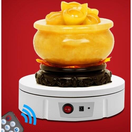 7 Speeds Electric Turntable Display Stand 360 Degree Rotating Table Watch Jewelry Holder with Remote Control