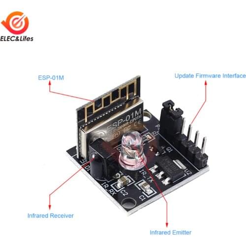 ESP8285 ESP-01M IR Infrared Transmitter Module Ir Digital Infrared Receiver Sensor Module wifi remote control switch module