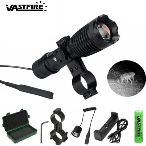 5w IR-940nm LED Zoomable Night Vision Infrared Radiation Flashlight Torch Lamp Light Rechargeable 18650 Battery