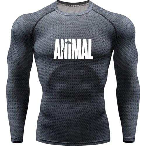 2020 3D Printed Tshirt Compression Tights Men Fitness Running Shirt Breathable Long Sleeve Sport Rashgard Gym Cycling Clothing