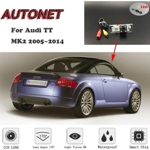 AUTONET HD Night Vision Backup Rear View camera For Audi TT MK2 2005~2014 CCD/license plate Camera