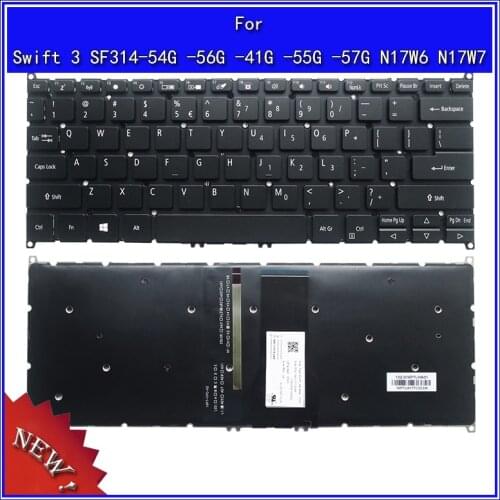 Laptop Keyboard For ACER Swift 3 SF314-54G -56G -41G -55G -57G N17W6 N17W7 Notebook Replace Keyboard