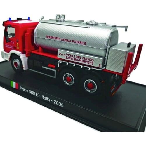 Die cast 1/64 Scale Fire truck Models lveco 380 E-ltalia-2005 Diecast Fire Engine Model Toys for Collection Gift