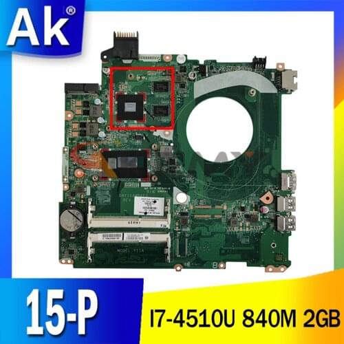 For HP Pavilion 15-P Laptop Motherboard 766472-501 766472-001 DAY11AMB6E0 With I7-4510U CPU 840M 2GB GPU 100% Tested Fast Ship