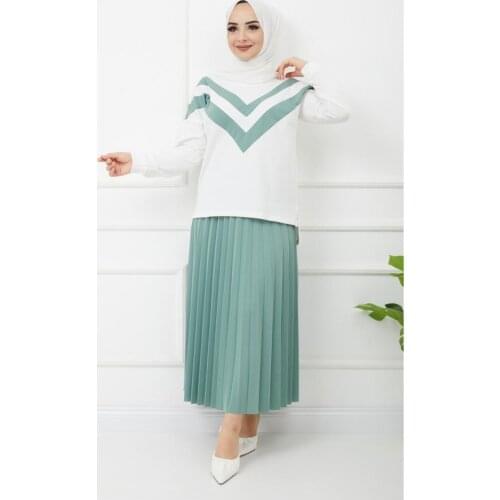 Muslim woman dress Hijab dress Double Suit Islamic womens clothing Muslim long dress Hijab Suit Djellaba women 2021 TURKEY