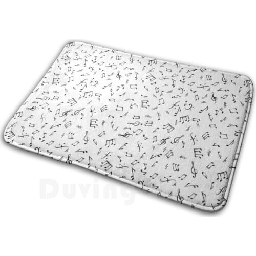 Music Pattern | Note Instrument Musical Listening Soft Non-Slip Mat Rug 402 Carpet Cushion Music Headphones Dance Dancing