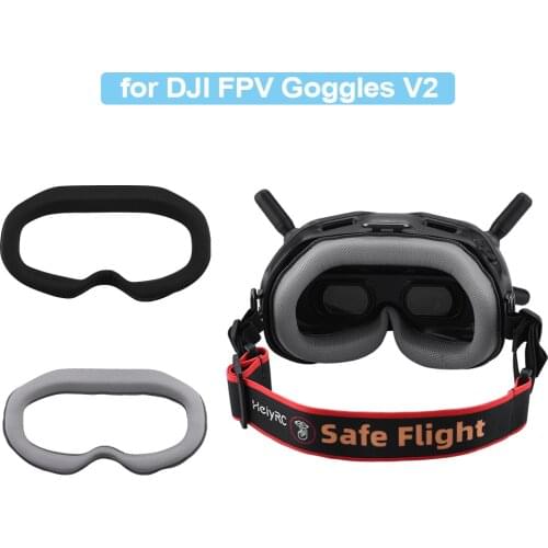 Eye Pad with Head Strap Band Set for DJI FPV Goggles V2 Adjustable Face Plate Replacement Kit for DJI FPV Combo Drone Acessories
