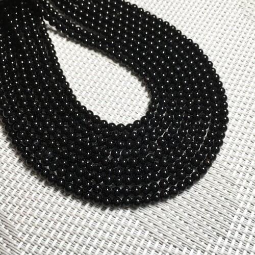 Natural Stone Black Agates Beading 3mm Small Round Loose Spacer Beads DIY Accessories for Making Necklace Bracelet Jewelry