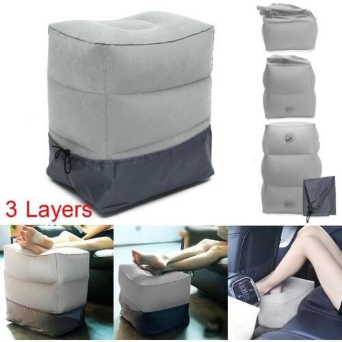 5 Newest Hot Useful Inflatable Portable Travel Footrest Pillow Plane Train Kids Bed Foot Rest Pad8