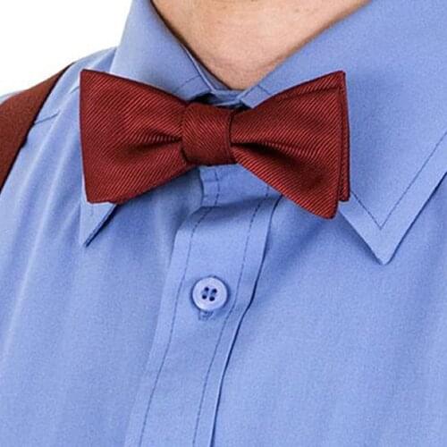 Eleventh Doctors Bow Tie Doctor Who Cosplay Props dark Red Bow Tie