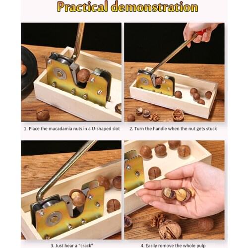 Nut walnut shell opener, wood peeler desktop kitchen tool for hazelnuts, macadamia nuts, Brazil nuts, pecans, almond walnuts