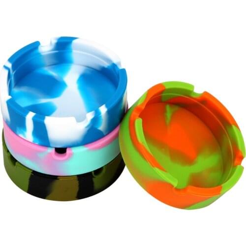 Cigarette Tray Cigar Organizer Ash Storage Home Decoration Camouflage silicone ashtray Smoking Accessories Eco-Friendly