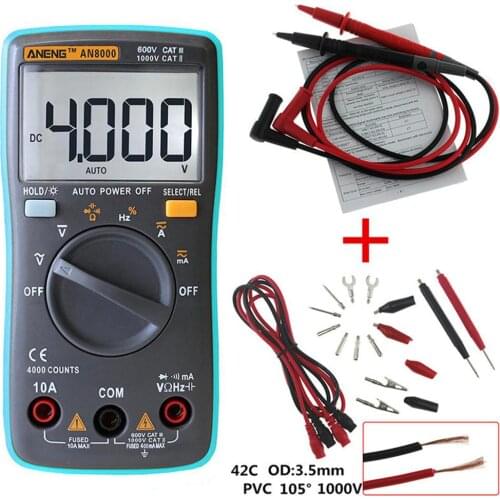 Handheld Digital Multimeter With Assembly Line AC/DC Volt Amp Ohm Capacitance Hz Tester Electrical Instrument