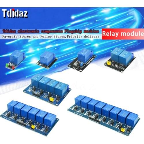 KY-019 5V Relay Module 1/2/4/6/8 Road Optocoupler Relay Module With Optocoupler Isolation For PIC AVR DSP ARM