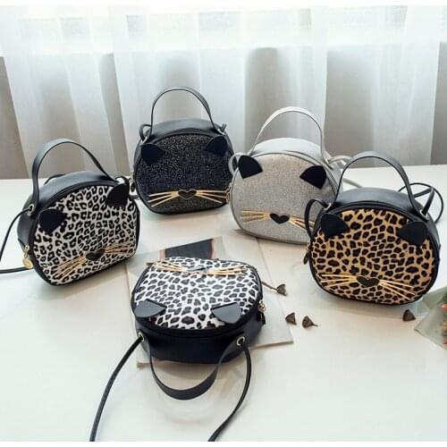 Bag Animal Female 2020 New Small Korean Style Crossbag Cute Fashion Round Handbag Wholesale Cartoon Tiger Leopard Cat Purse