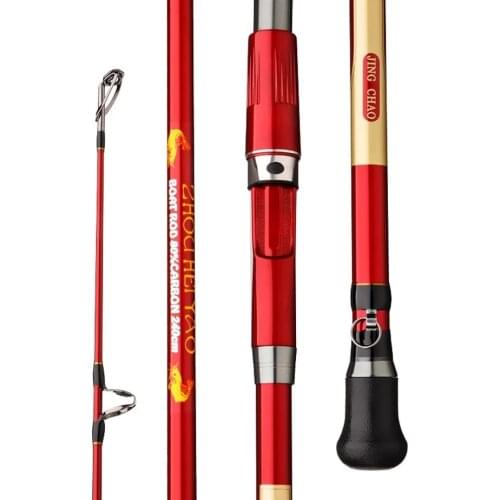 Heavy Trolling Fishing Rod Big Game Conventional Boat Fishing Roller Rod Pole Saltwater Offshore Portable 3-Section Travel Pole