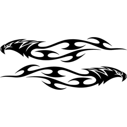 15*3CM Pair Eagle Flames Tribal Car Sticker Personalized Motorcycle Waterproof Stickers Car Styling Accessories C2-0417
