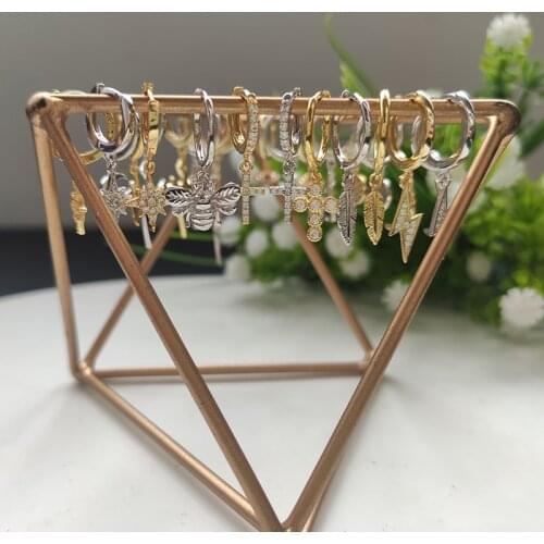 INZATT Real 925 Sterling Silve Zircon Snake Hoop Earrings For Fashion Women Party Fine Jewelry Geometric Accessories Punk Gift