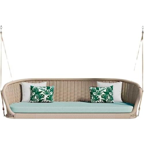 Zq Balcony Hanging Basket Glider Outdoor Nordic Leisure Swing Cradle Single Rattan