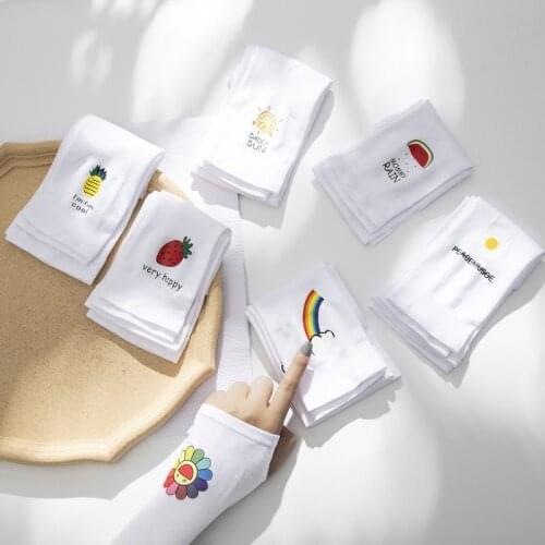 1 Pairs Arm Sleeves Sports Sleeve Sun UV Protection Hand Cover Cooling Running Fishing Cycling Cartoon Print Ice Sleeves Women