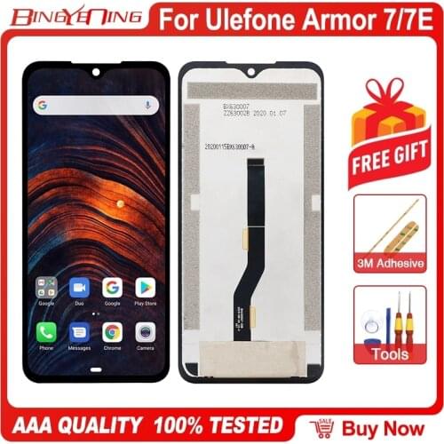 100% Original 6.3 Inch For Ulefone Armor 7/7E LCD Touch Screen Digitizer + Frame Display Module Repair Replacement Cellphone
