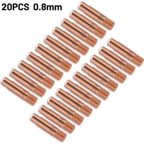 20pcs Contact Tips 20x 6mm/8mm/10mm Consumables Durable M6 X 25mm MB15AK