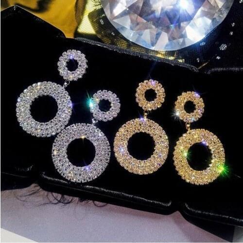 2021 New Style 925 silver needle Crystal from Swarovskis for Women Exquisite Rhinestone Earrings Fashion Jewelry