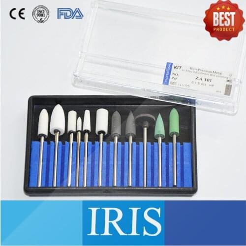 55 Pieces/ 5 kits Dental Burs Polisher Set Tooth Drill Grinder Teeth Popular Diamond Rubber Polishing Burs