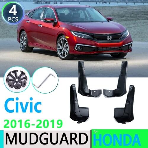 For Honda Civic 2016 2017 2018 2019 FC FC1 FC2 FC5 10th Fender Mudguard Mud Flaps Guard Splash Flap Car Accessories