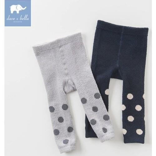 DB6290 dave bella autumn infant baby girls lolita dots leggings children leggings