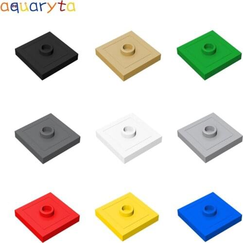 AQUARYTA 80pcs Building Blocks Part Plate 2x2 With 1 Knob Assemble Construction Brick Compatible 87580 DIY Educational Toys