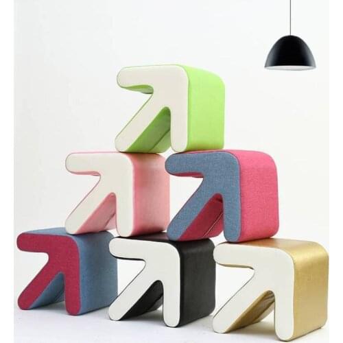 Детская мебель Arrow Stool Fashion Creativity Practical Family Childrens Tea Table Stools Sitting Room Soft Leather To Sit Pier