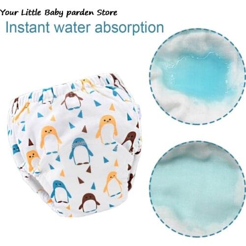 Baby Cotton Training Pants Panties Diapers Reusable 6-layer Diaper Nappies Washable Infants Children Underwear Nappy Changing