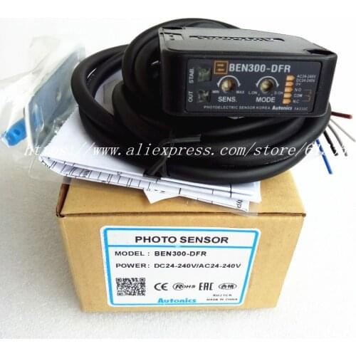 BEN300-DFR AC/DC Diffuse Reflective Photoelectric Switch Sensor Sensing Distance 300mm Autonics New High-Quality