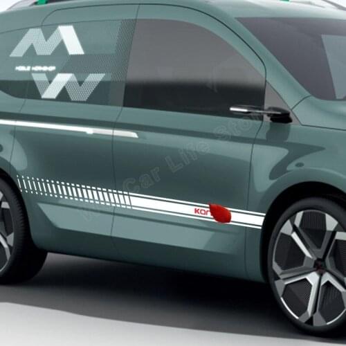 Car Racing Sports Long Stripe Sticker for Renault Kangoo Auto Sport Styling Decals Racing Car Sticker Accessories