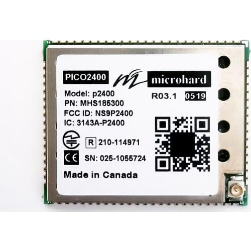 Microhard P2400 wireless data transmission module 2.4G 1W 50KM drone drone M-H-S185300 5KHz 3.3V