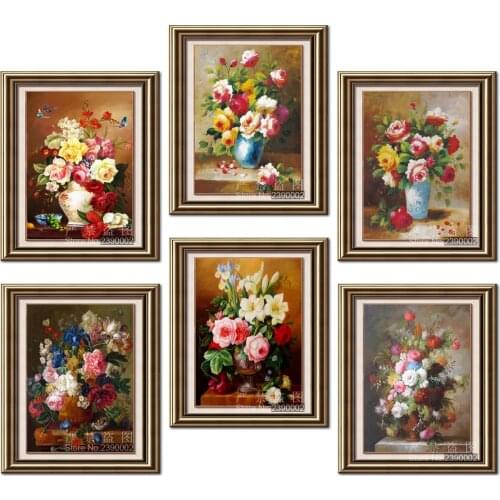 Europe Oil Painting 5D DIY Diamond Painting Posters Flower 3D Cross Stitch Pattern Diamond Embroidery Rhinestone Home Decor
