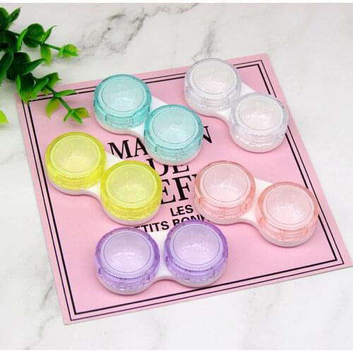 New Simple Mini Contact Lens Case Girl Women Colored Contact Lenses Box Eyes Contact Lens Container Box Case