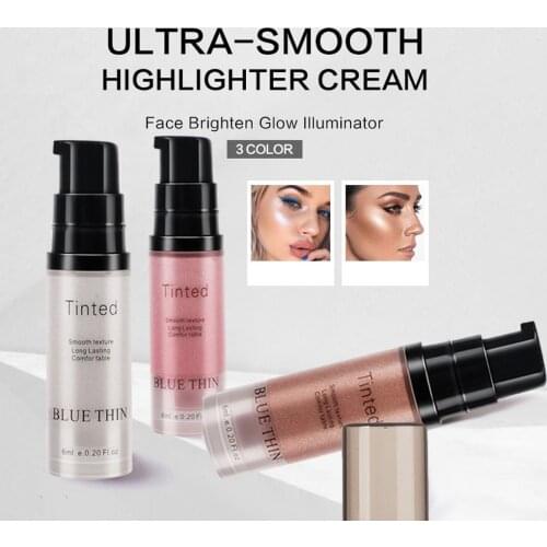 3 Colors Highlighter Makeup Gold Liquid Face Eye Contour Brightener Glow Shimmer Liquid Foundation Bronzers Palette Makeup