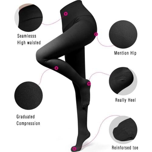 23-32mmHg High Waist Medical Compression Pantyhose for Varicose Veins Compression Stockings Back Support Posture Correction