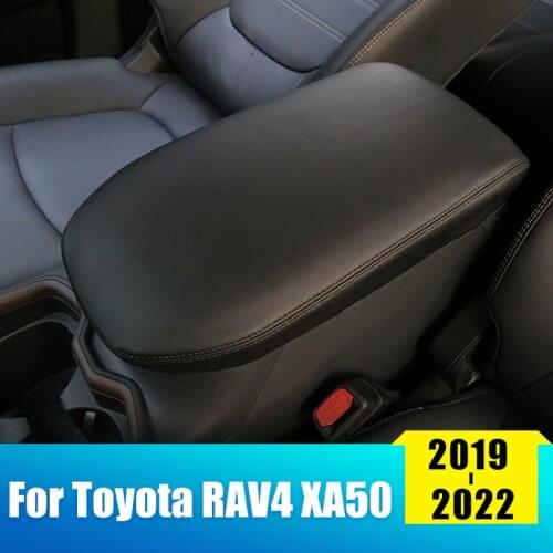 Car Center Console Armrest Box Cover Microfiber Leather Protection Case For Toyota RAV4 2019 2020 2021 RAV 4 XA50 Accessories