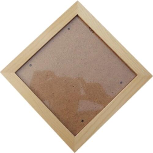 Square Thick Pine Wood Photo Frame Wall Picture Frame (Wood Color,6 Inch)