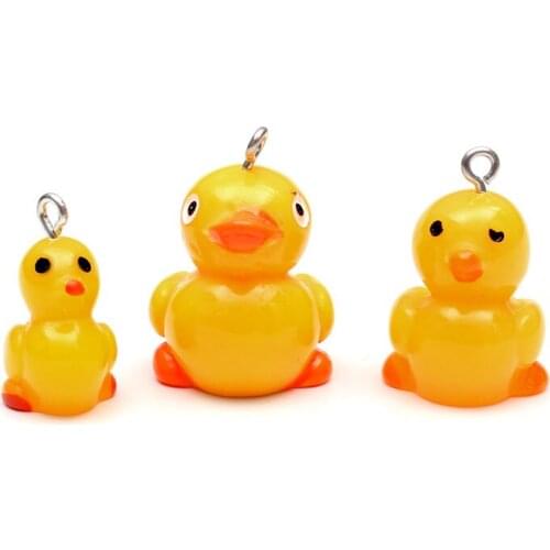 LF 15Pcs Mini Cute Resin Ducks Decoration Crafts Flatback Cabochon Figurines & Miniatures For Home Decoration Accessories Modern