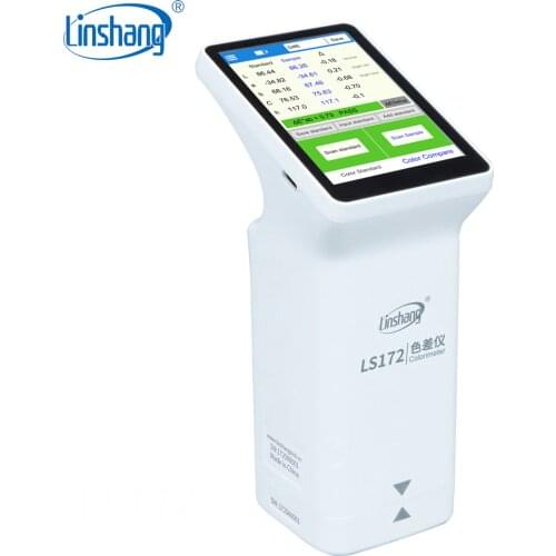 Linshang LS172 LS173 LS172B LS173B Smart Touch Screen Colorimeter for Coating Ceramic Plastic Paint Color Measurement Comparison