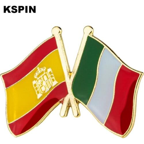 Spain Italy Metal Badge Lapel Pins Brooch Jewelry Rozet in Badges Pin
