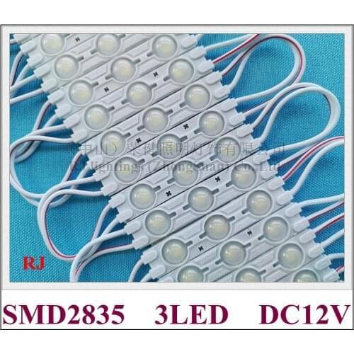 LED light module waterproof IP65 injection LED advertising light module DC12V 60mm*12mm SMD 2835 3 LED aluminum PCB 200pcs / lot